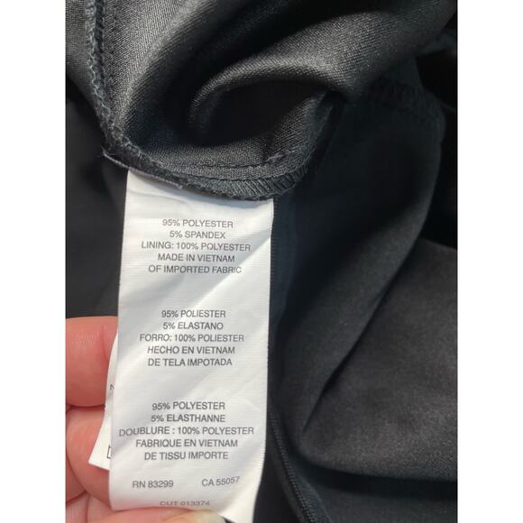 Onyx Nite Off Shoulder Jumpsuit Draped Bodice Wide Leg Back Zip Black 4 NWT - Picture 7 of 13